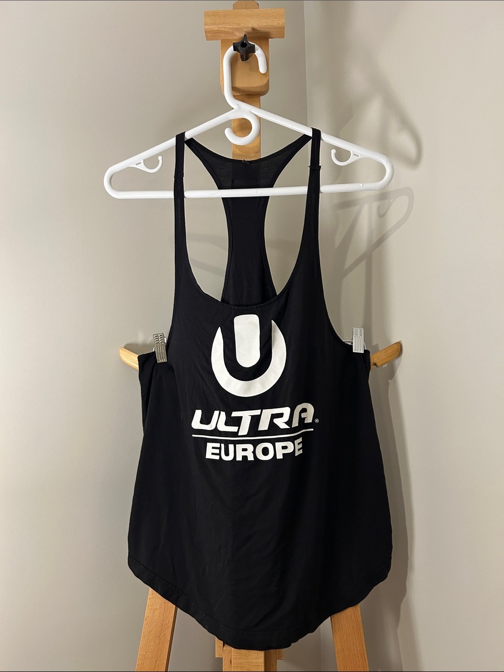 ULTRA Europe Merch | Black Racerback Muscle Tank | Size M